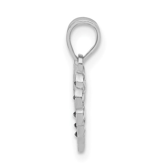 Sterling Silver Diamond Cut Heart