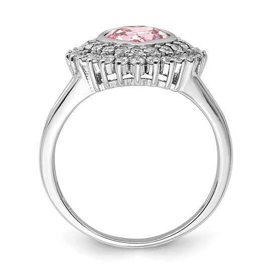 Sterling Silver Pink Heart Ring