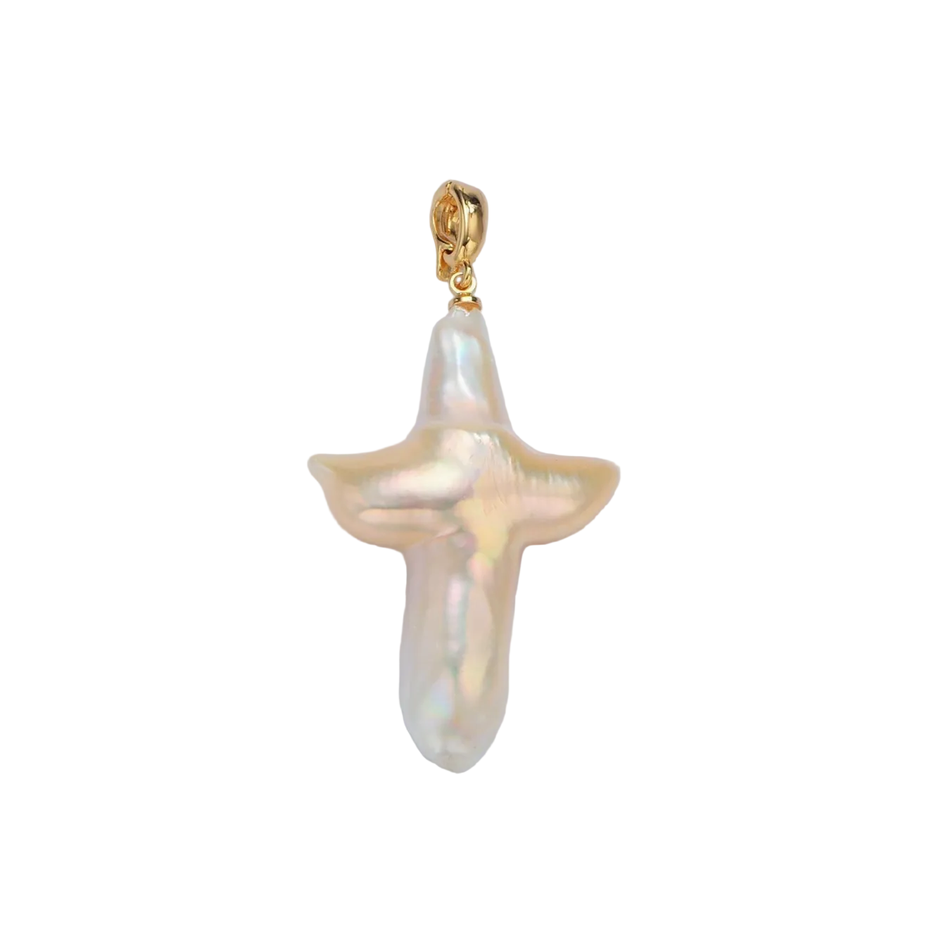 Bigger Cross Pearl Charm