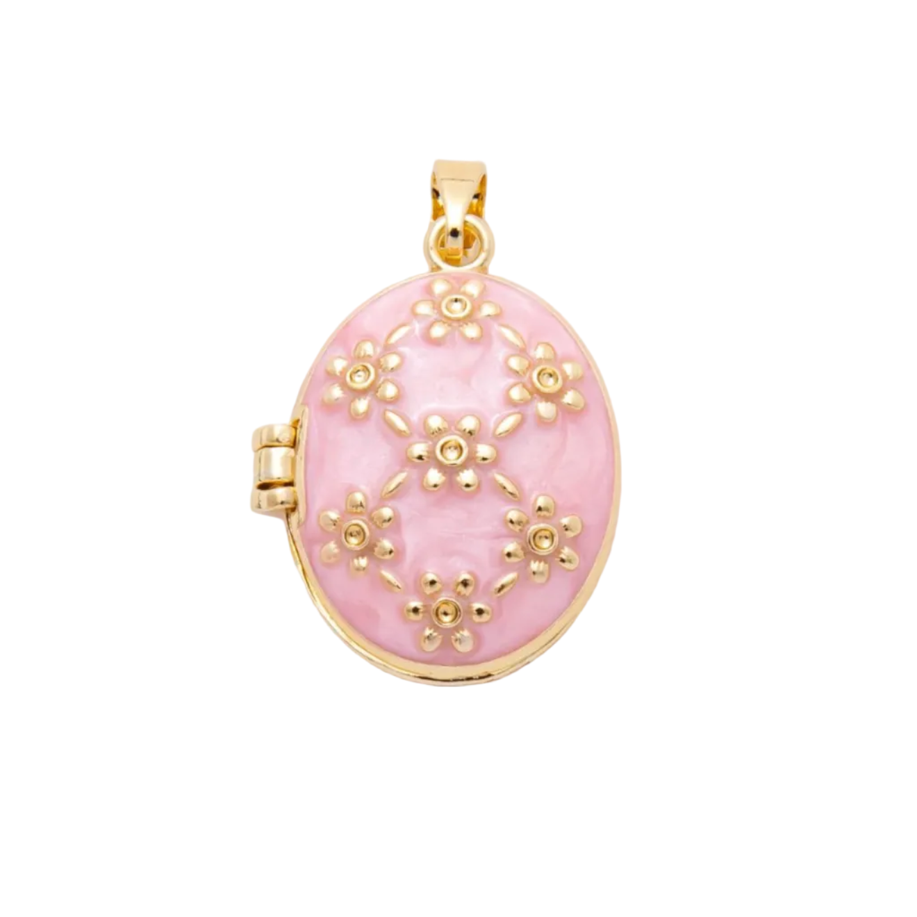 Flower Locket Pendant - Pink