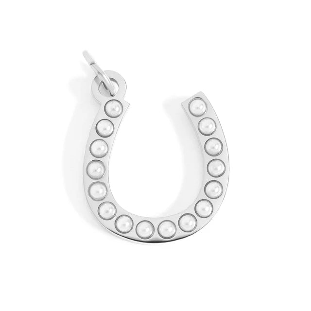 Pearl Horseshoe Charm