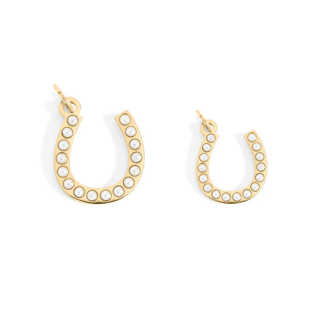 Pearl Horseshoe Charm