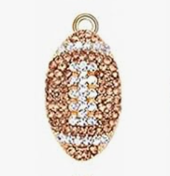 Rhinestone Football Charm