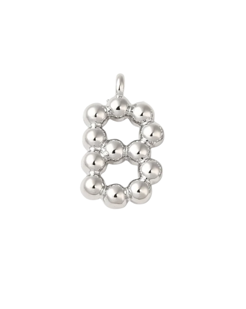 Silver Bubbly Initials