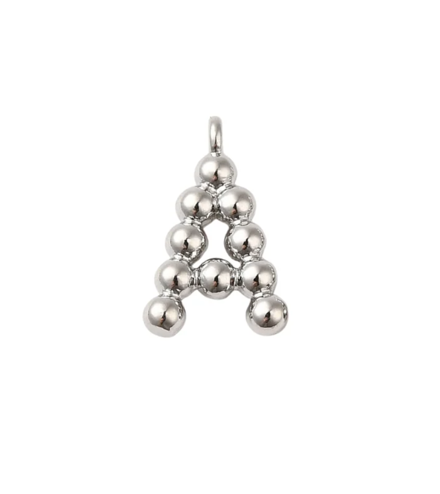 Silver Bubbly Initials