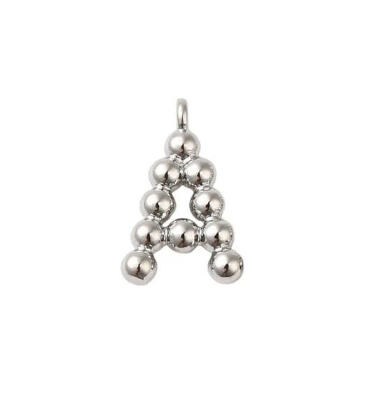 Silver Bubbly Initials