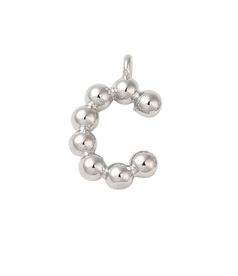 Silver Bubbly Initials