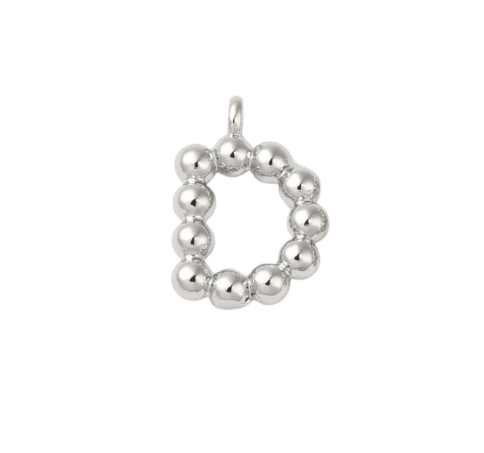Silver Bubbly Initials