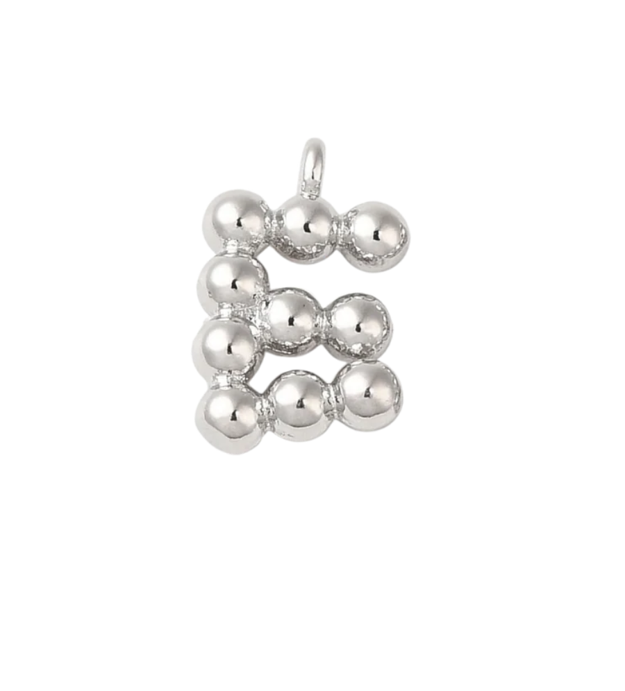 Silver Bubbly Initials