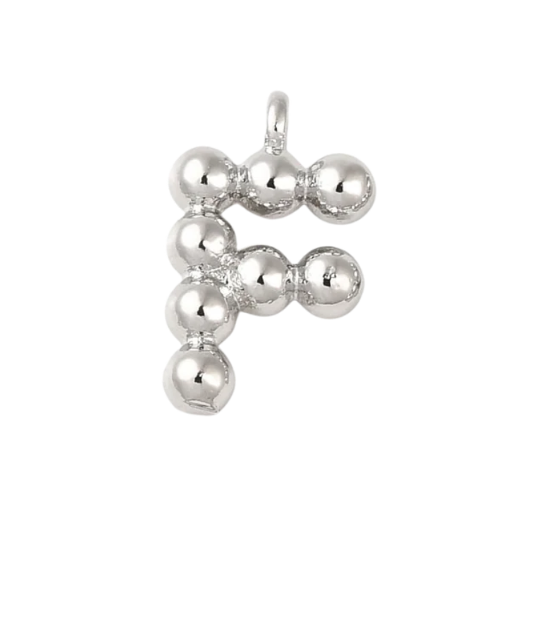 Silver Bubbly Initials