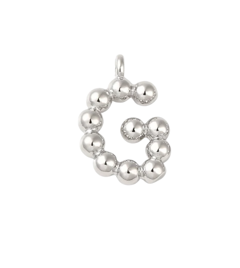 Silver Bubbly Initials