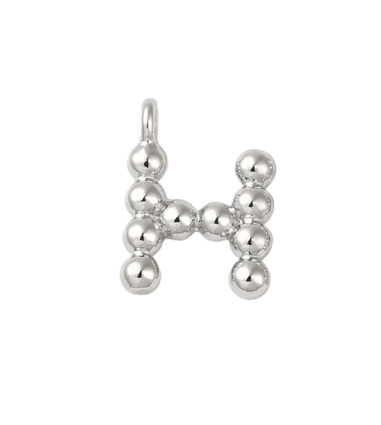 Silver Bubbly Initials