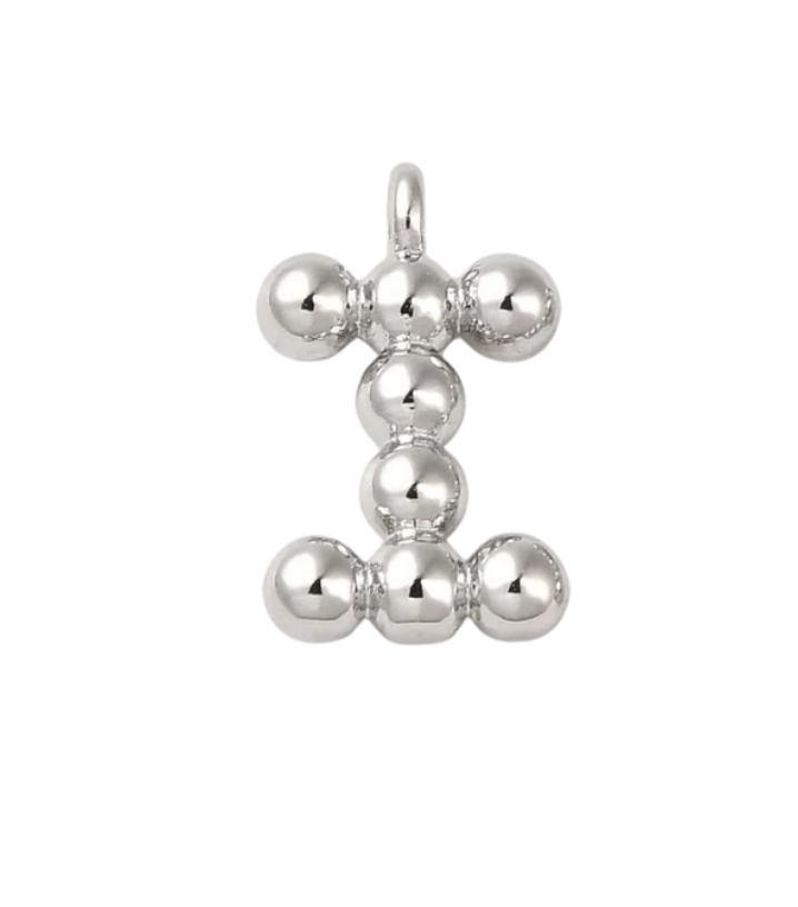 Silver Bubbly Initials