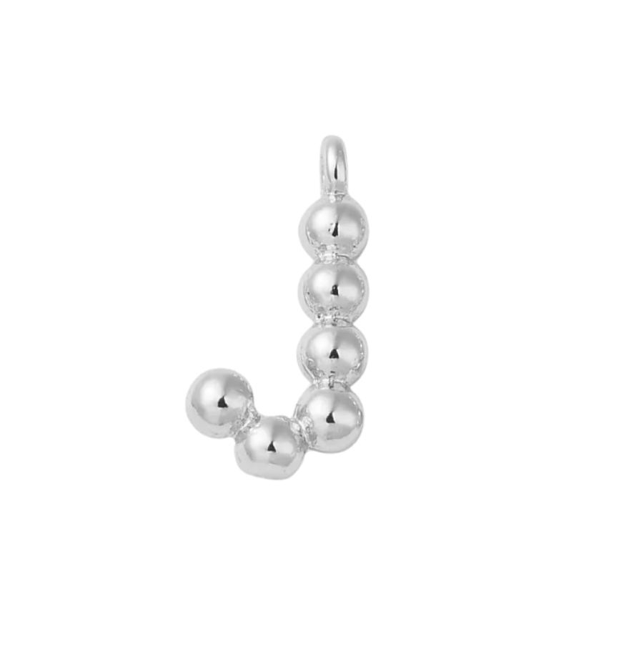 Silver Bubbly Initials