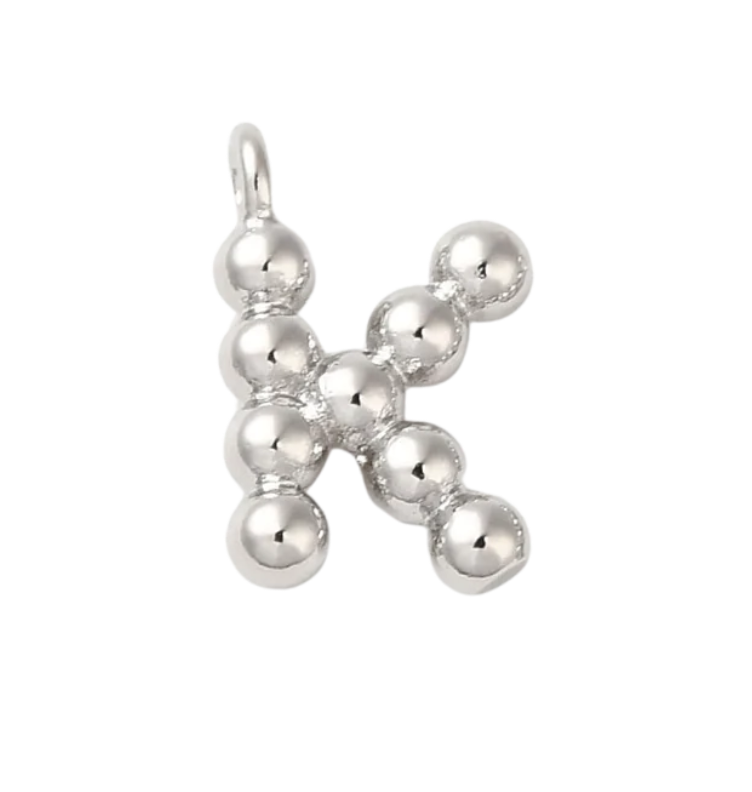 Silver Bubbly Initials