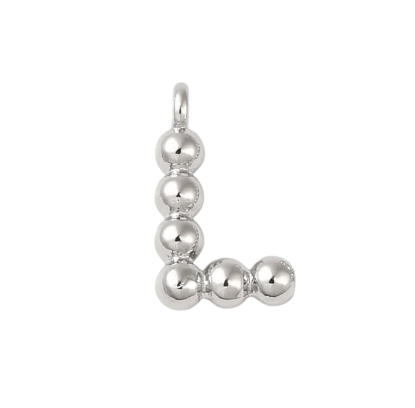 Silver Bubbly Initials