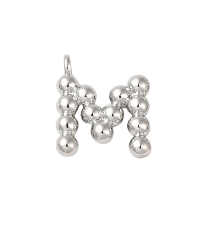 Silver Bubbly Initials