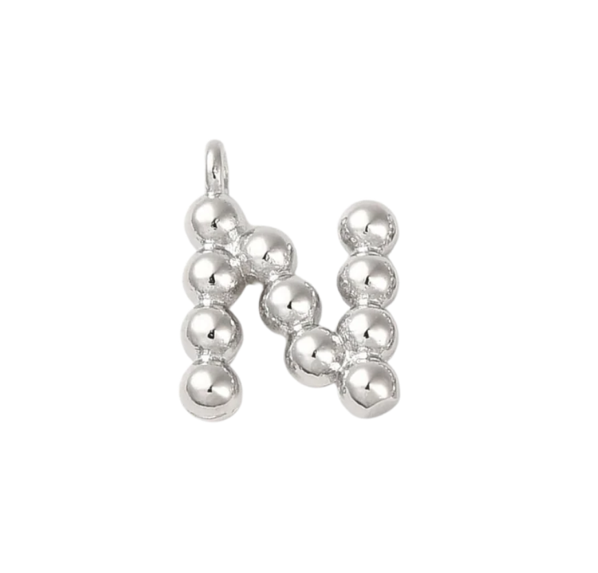 Silver Bubbly Initials