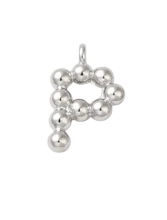 Silver Bubbly Initials