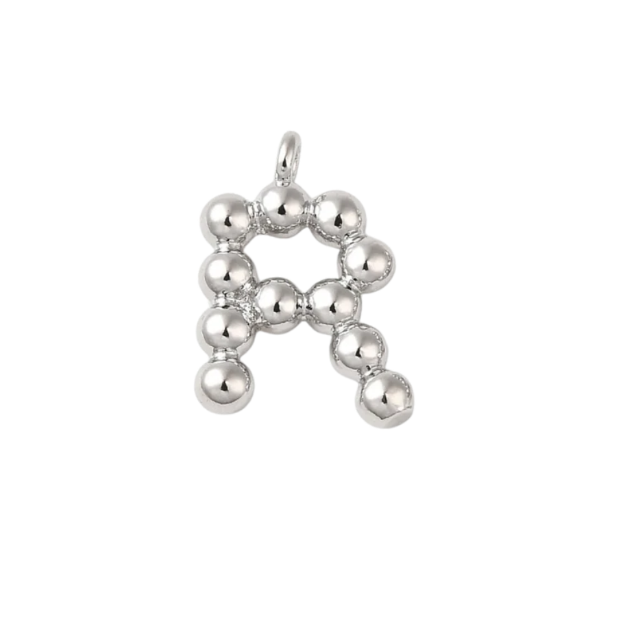 Silver Bubbly Initials