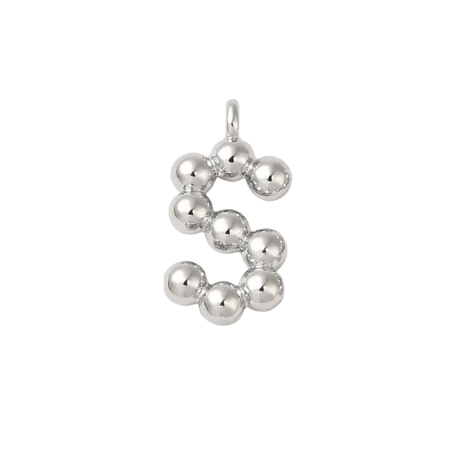 Silver Bubbly Initials
