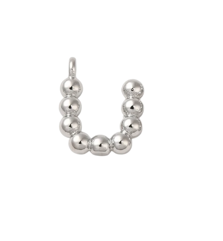 Silver Bubbly Initials