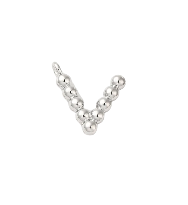 Silver Bubbly Initials