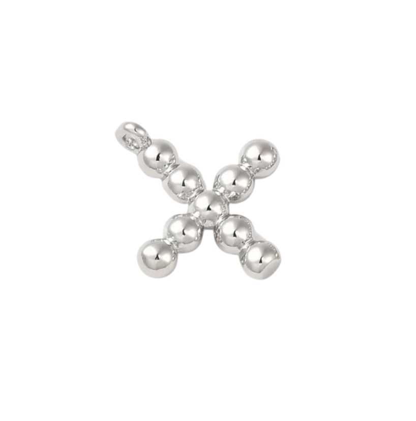 Silver Bubbly Initials
