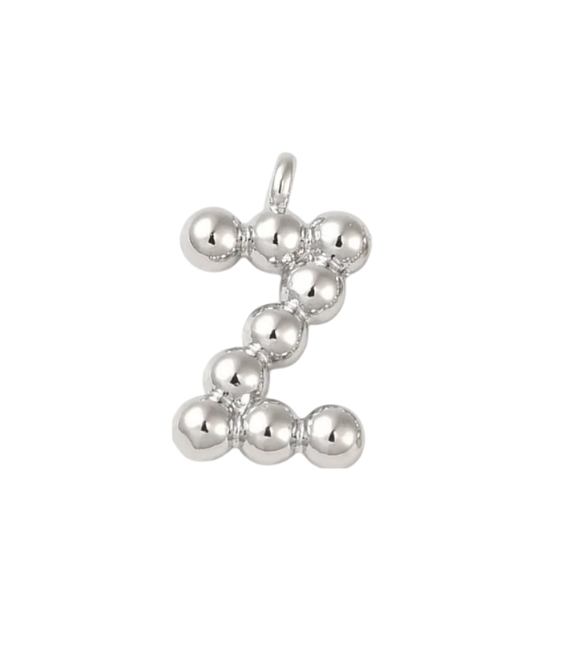 Silver Bubbly Initials