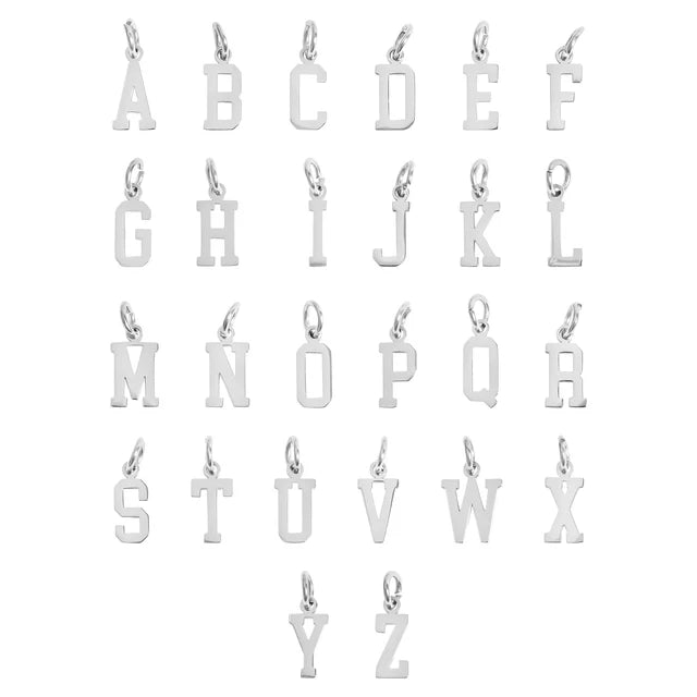 Sport Letter Pendants - Stainless