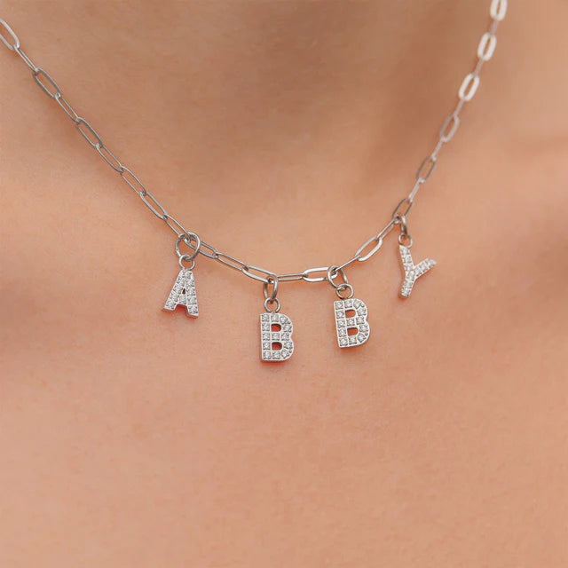 Stainless and Cubic Zarconia Initial