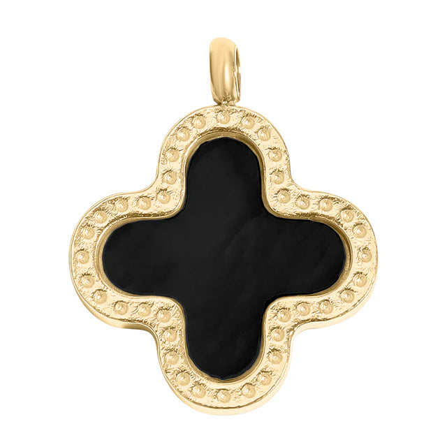 Lucky Clover Charm - Black