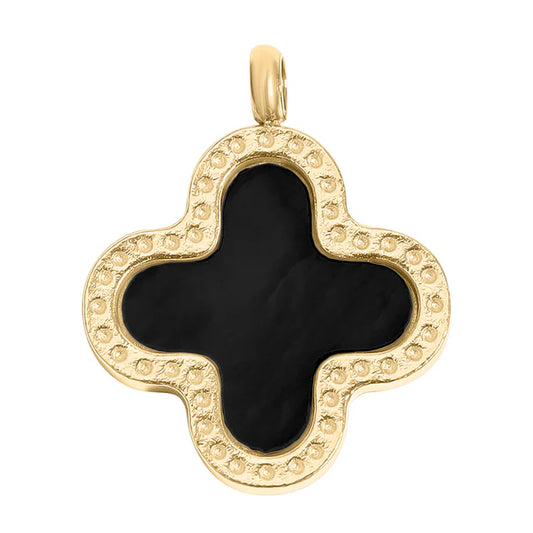Lucky Clover Charm - Black