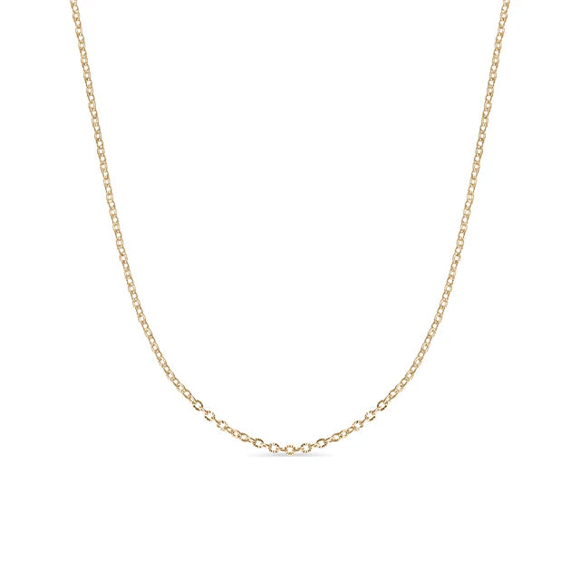 Crimped Oval Link Necklace