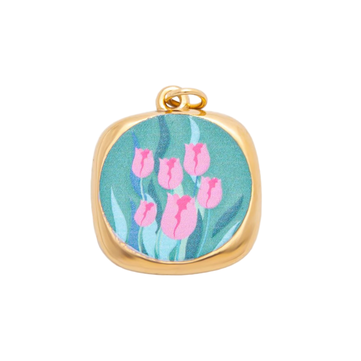 Pink Tulips Charm