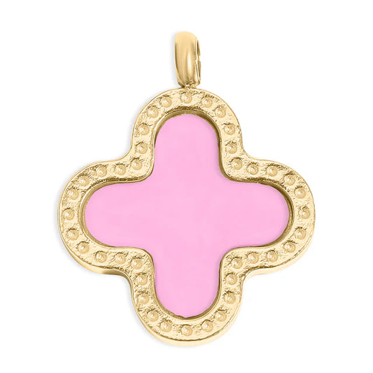 Lucky Clover Charm - Pink